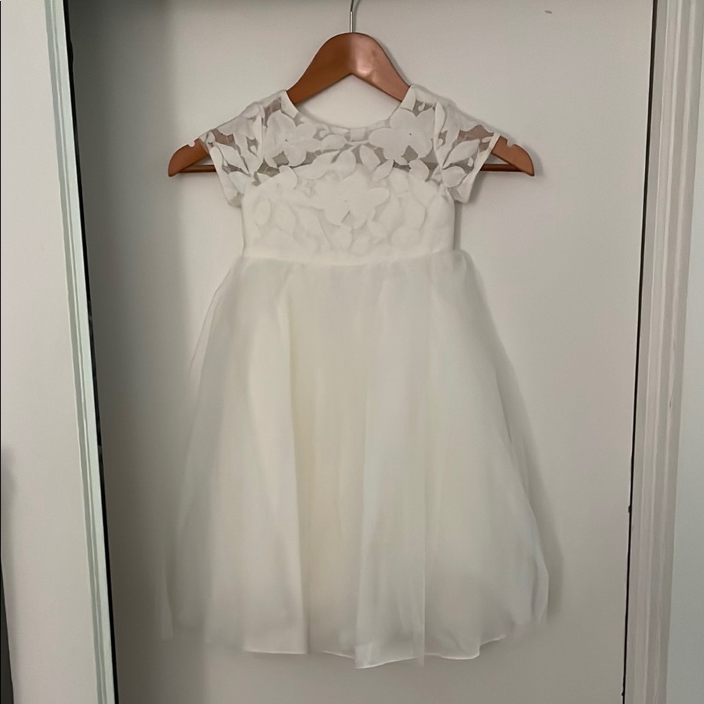 Elegant White Kids Dress